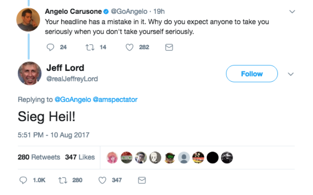 Jeffrey Lord's controversial tweet