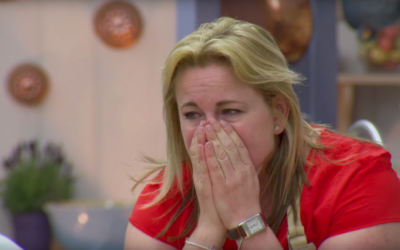 Stacey Hart holds her breath as her cake is judged
