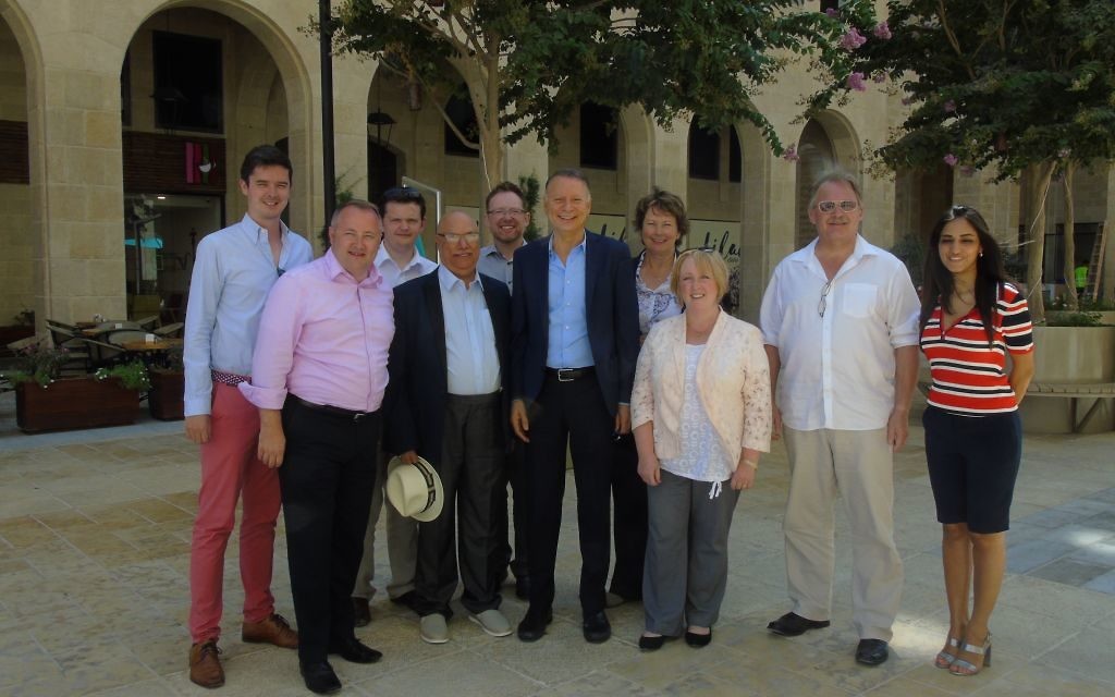 Welsh Assembly Members Rawabi with Bashar al-Masri