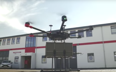 A Flytrex drone in Reykjavik, Iceland. (Screenshot from YouTube)