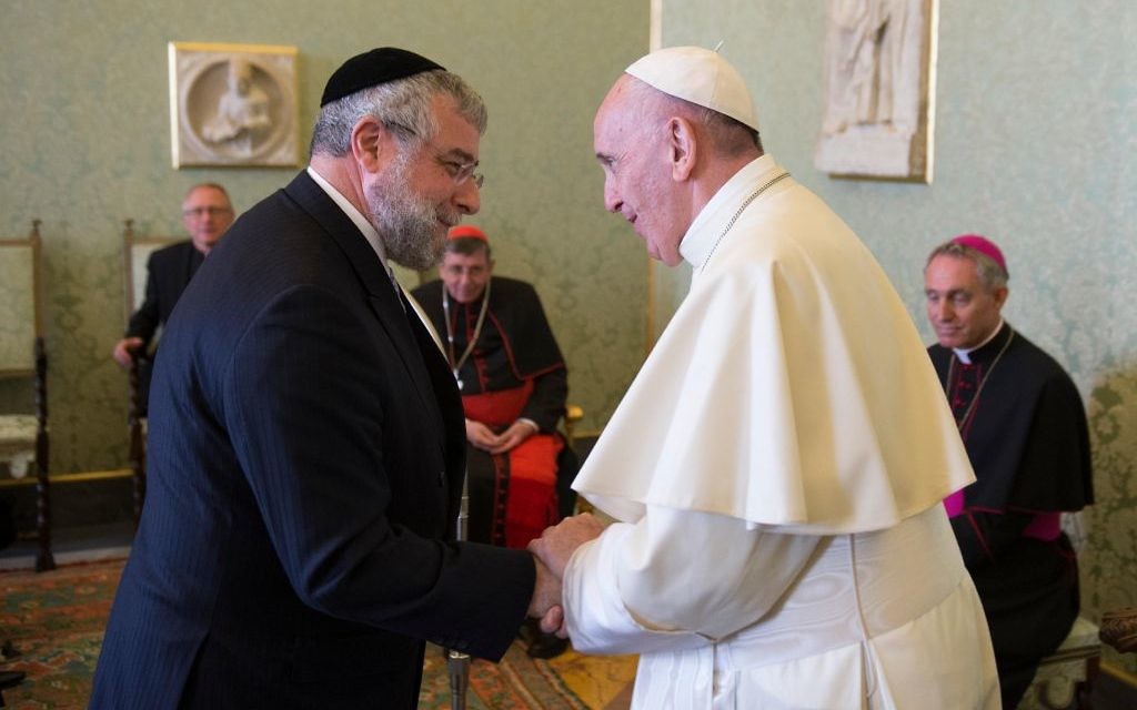 Rabbi Pinchas Goldschmidt with Pope Francis 

©L'Osservatore Romano-S.F.V