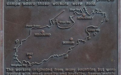 Alderney camps memorial plaque