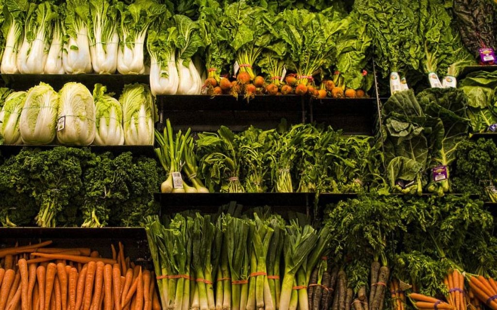 Vegetables in a supermarket