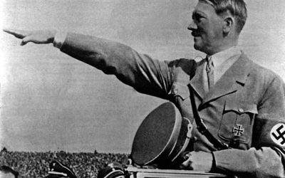 Adolf Hitler performing a Nazi salute 

Photo credit: PA/PA Wire