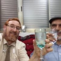 Likud Party MK Yehuda Glick with Muhammad Sabir Jabir in his Hebron  home