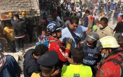 ZAKA emergency responders in Mexico following the deadly quake