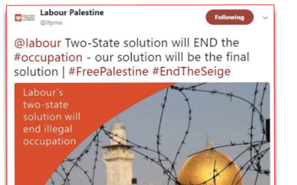 The deleted tweet in question. 

Credit: Guido Fawkes