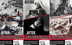 Examples of the adverts banned by TFL.
Photograph: Palestinian Mission to the UK Examples of the adverts banned by TFL.
Photograph: Palestinian Mission to the UK