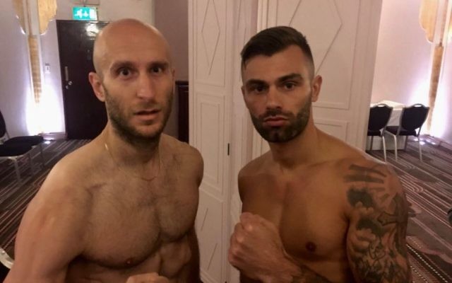 Tony Milch (l) suffered his first professional defeat against Matt McCarthy