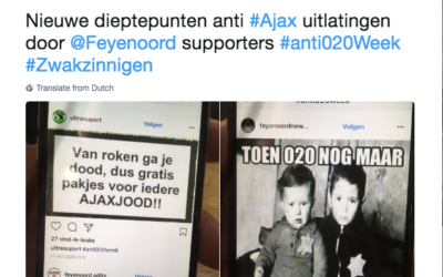Football fans in the Netherlands used a picture of child victims of the Holocaust to taunt a rival team