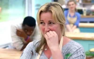 Stacey Hart bites her nails during a nervy week six