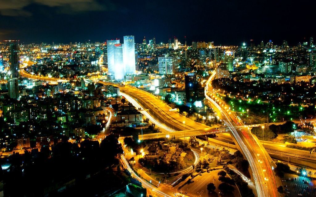 Tel Aviv at night