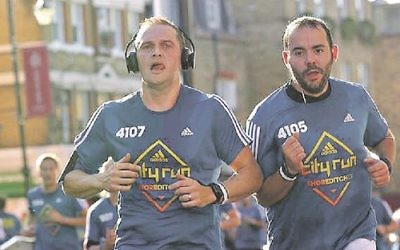 David Blitz and Matt Martin are two of the six dads who are taking part in next month's 'Menorah Marathon'
