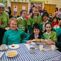 Clore Tikva Primary School held a WW2 themed tea and dance for Redbridge Jewish Community Centre members and clients of Jewish Care - picture by Yakir Zur