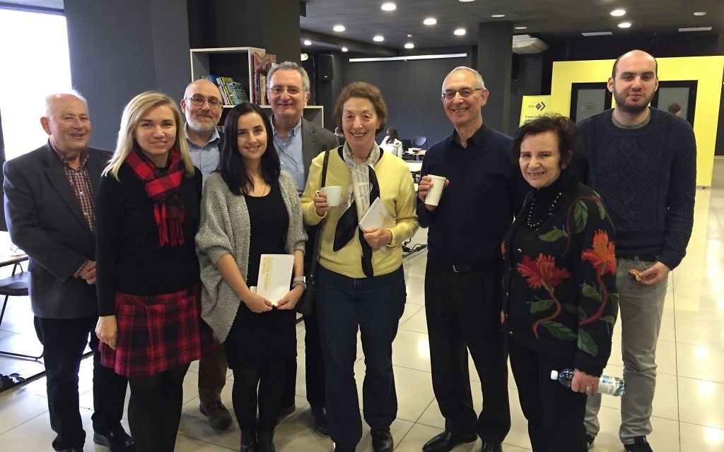 Golders Green Synagogue members along with World Jewish Relief staff visit the Edison Space co-working hub in Zaporizhia which was established by World Jewish Relief