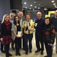 Golders Green Synagogue members along with World Jewish Relief staff visit the Edison Space co-working hub in Zaporizhia which was established by World Jewish Relief