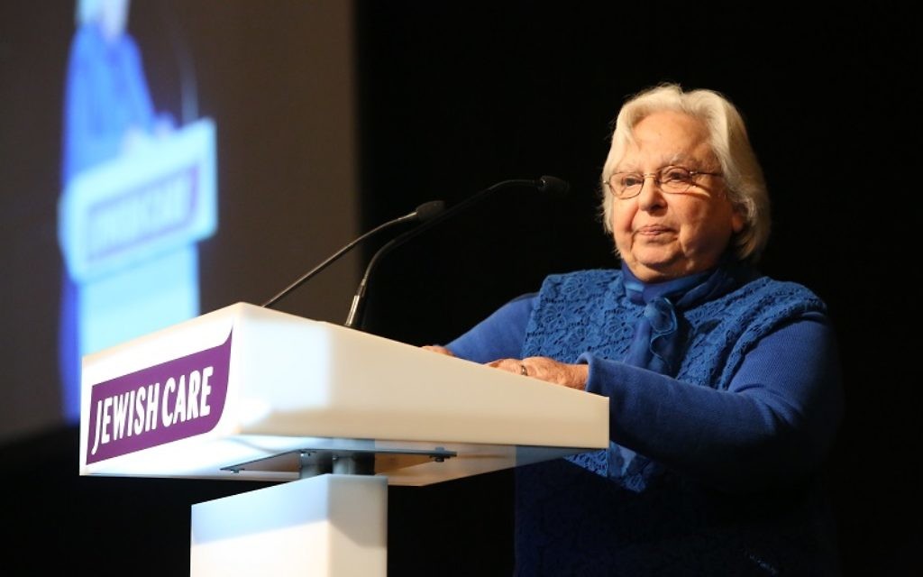 Mavis Hyman, 87, was named the recipient of Jewish Care's Topland Business Luncheon Award