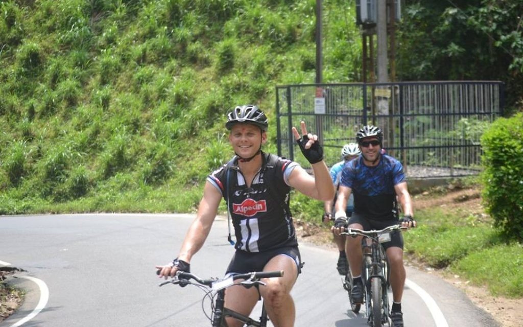 Jeff Brazier completed Norwood's Cycling Challenge in southern India