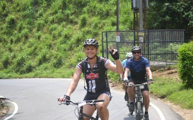 Jeff Brazier completed Norwood's Cycling Challenge in southern India