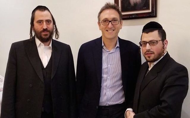 Jonathan Goldstein meeting with members of the Stamford Hill Jewish community