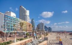 Tel Aviv's famous sea-front promenade Tel Aviv's famous sea-front promenade