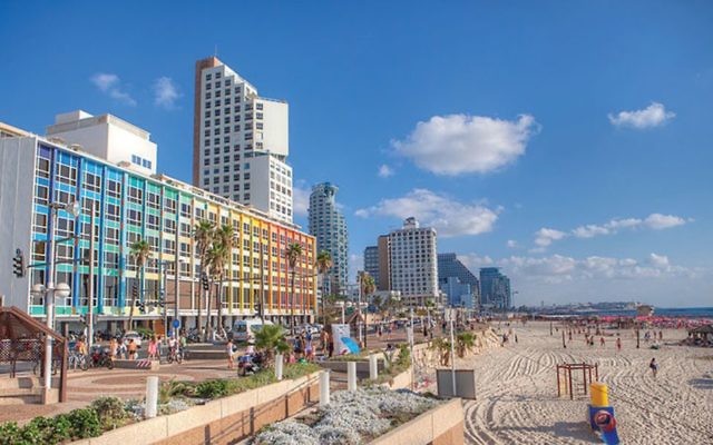 Tel Aviv's famous sea-front promenade