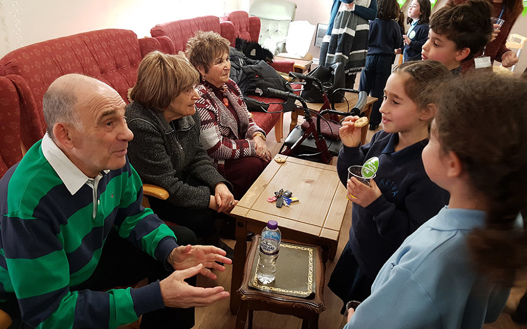 The Akiva School choir entertained tenants at Jewish Blind & Disabled’s Fairacres building in East Finchley, then helped serve refreshments