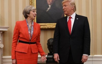 rime Minister Theresa May meeting US President Donald Trump in the Oval Office of the White House in Washington DC.

(Photo credit : Stefan Rousseau/PA Wire)