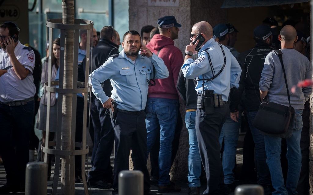 The Scene of a terror attack where a Palestinian man stabbed an Israeli man at the Central Bus Station in Jerusalem, on December 10, 2017. Photo by: JINIPIX