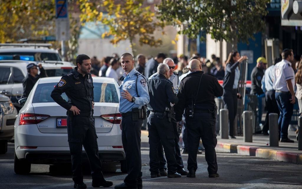 The Scene of a terror attack where a Palestinian man stabbed an Israeli man at the Central Bus Station in Jerusalem, on December 10, 2017. Photo by: JINIPIX