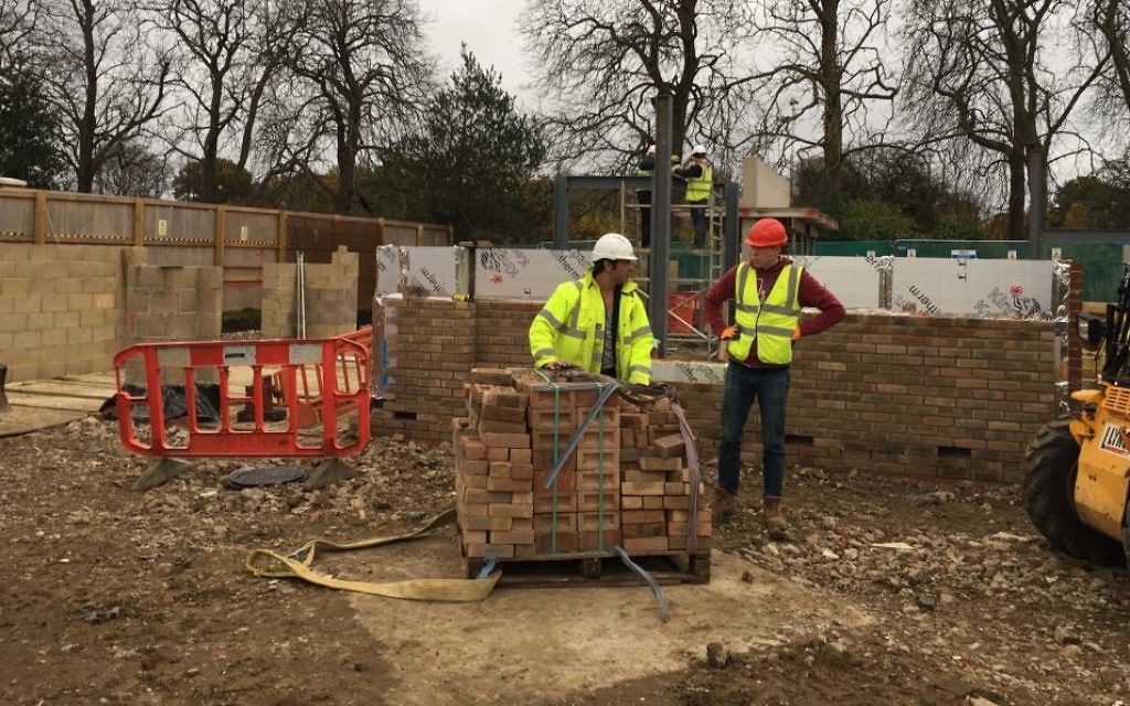 Builders at the site of the new JBD development