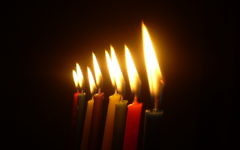 Chanukah candles in the dark Chanukah candles in the dark