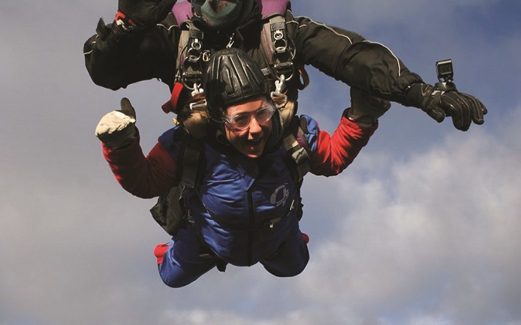 Hannah Goldstein (pictured) and sister Rachel took the plunge for Camp Simcha