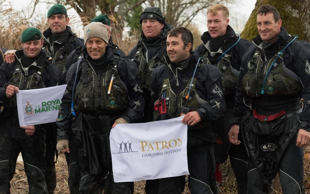 Keith, front row, second from left took part in the gruelling re-enactment