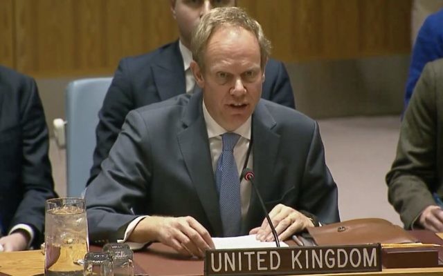 Britain's UN ambassador Matthew Rycroft