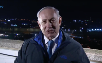 Israeli prime minister Benjamin Netanyahu delivering his Christmas message
