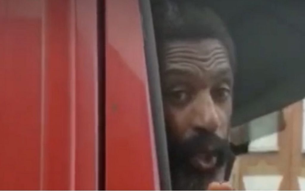 The man was filmed shouting how Hitler was a great man several times