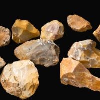 Hundreds of hand axes were uncovered in the excavation, which may re-write the history of human migration. Photographer : Samuel Magal, Courtesy of the Israel Antiquities Authority