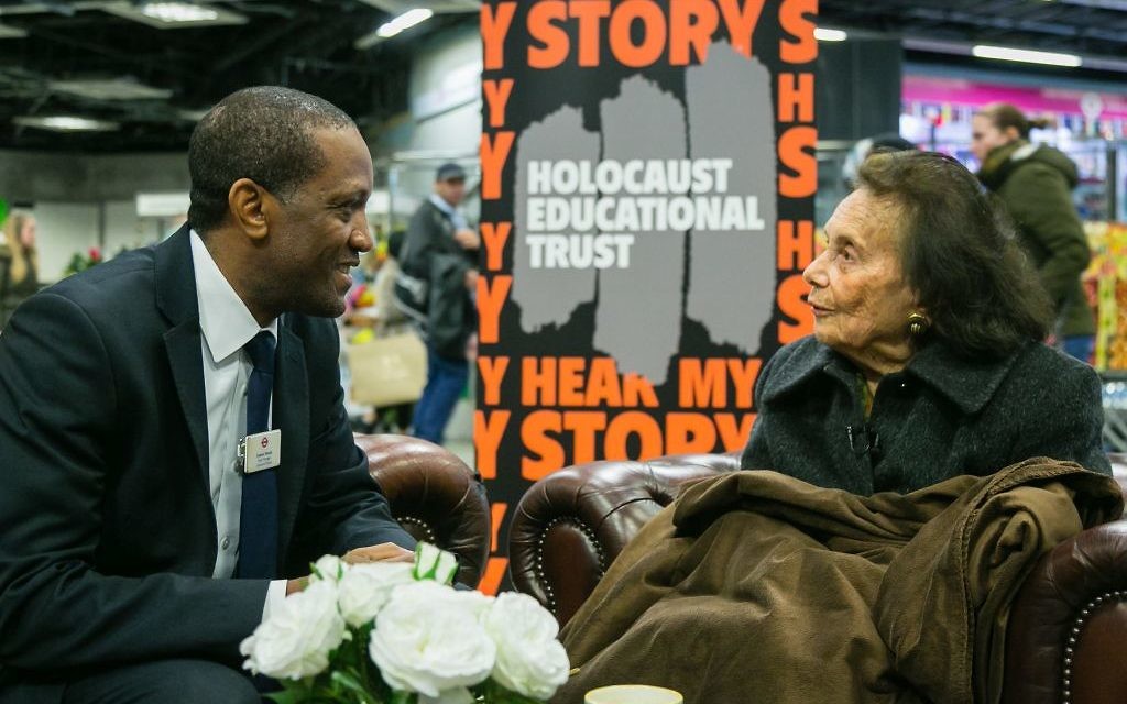 Holocaust Survivor Lily Ebert telling her story at Liverpool St station