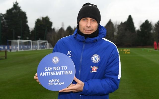 Chelsea manager Antonio Conte has put his support behind the club's initiative to tackle anti-Semitism