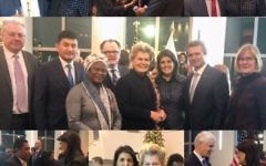 Picture posted by America's representation at the UN, with some of the 64 countries that abstained on the vote condemning Donald Trump's move Picture posted by America's representation at the UN, with some of the 64 countries that abstained on the vote condemning Donald Trump's move