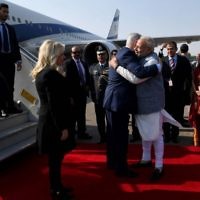 Benjamin Netanyahu in India with PM Narendra Modi