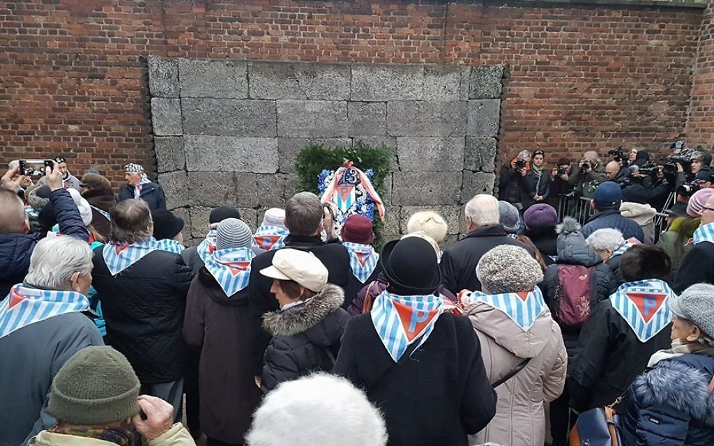 73rd anniversary of the liberation of Auschwitz: Survivors paying homage to all victims of the camp at the execution yard of the Auschwitz I camp

Credit: @AuschwitzMuseum