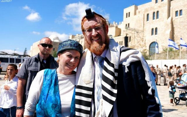 Yehuda Glick (right) with his now deceased wife Yaffa