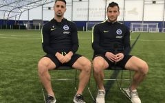 Tomer Hemed and Beram Kayal on the training ground