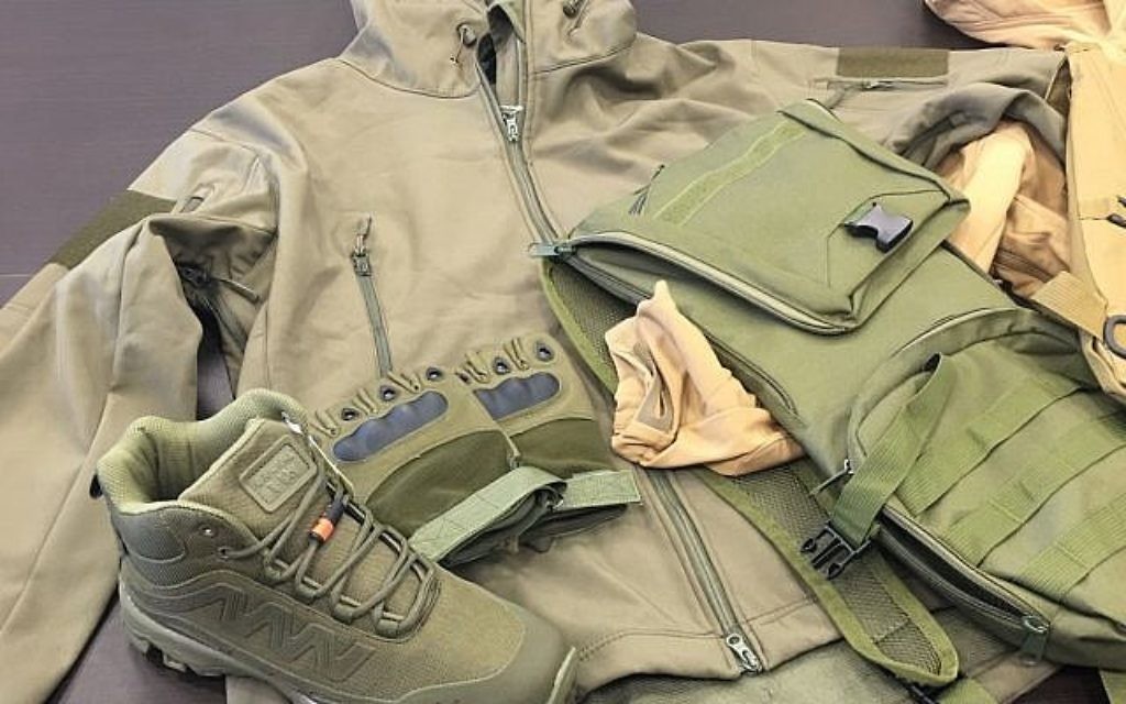 Military gear being smuggled to Gaza, seized at Ashdod port   (Israel Tax Authority/Ashdod customs via Times of Israel)