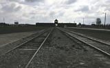 The railway tracks at Auschwitz-Birkenau, located in modern day Poland.