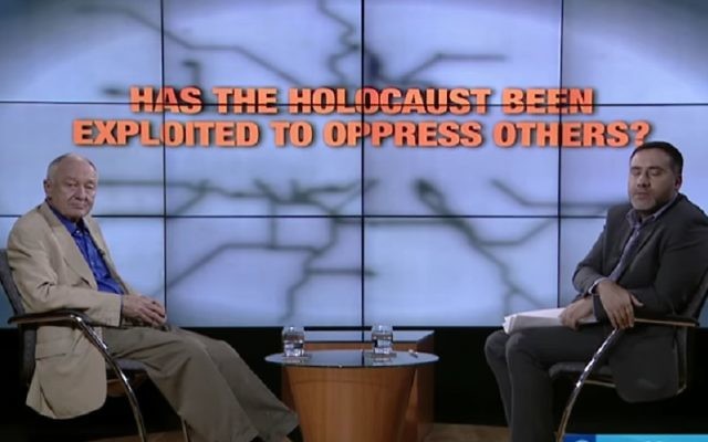 Ken Livingstone appeared on Press TV's UK YouTube channel, where it was asked "Has the Holocaust been exploited to oppress others?"