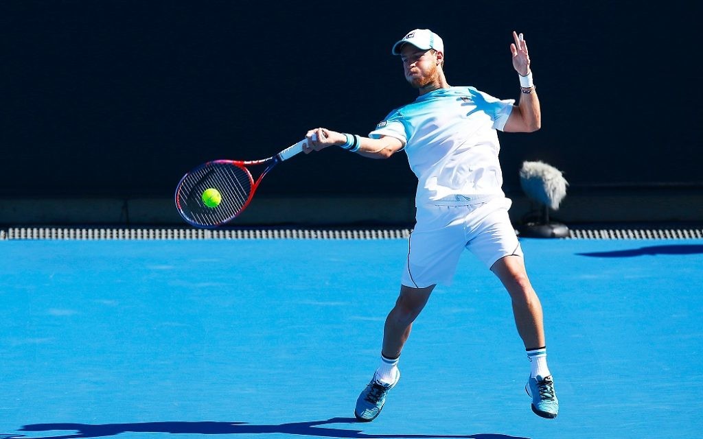 Diego Schwartzman faces Rafael Nadal in the last 16 on Sunday. Picture: Peter HAskin AJN