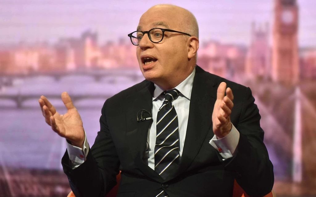 Author Michael Wolff during The Andrew Marr Show. 

Photo credit: Jeff Overs/BBC/PA Wire